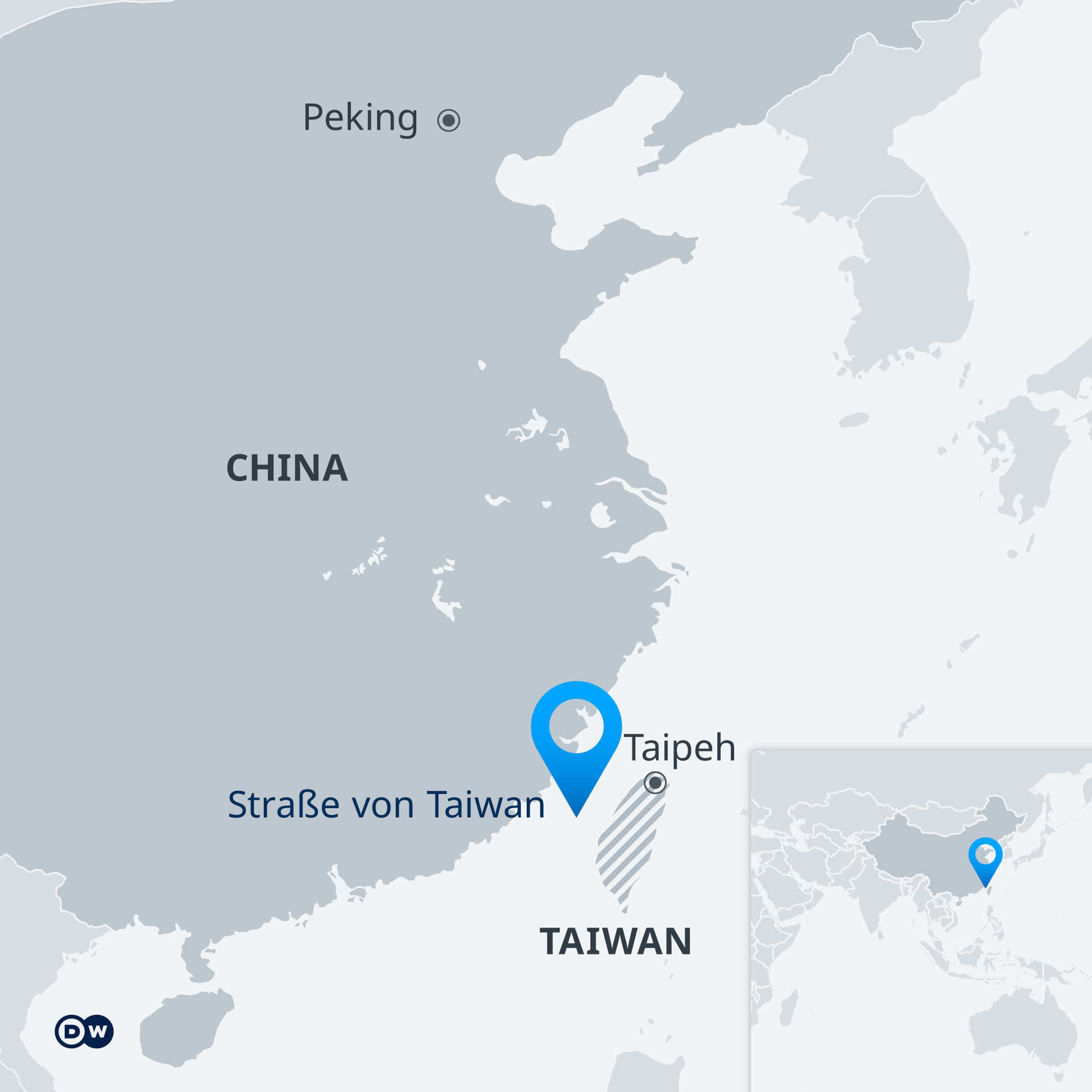Karte Taiwanstraße DE
