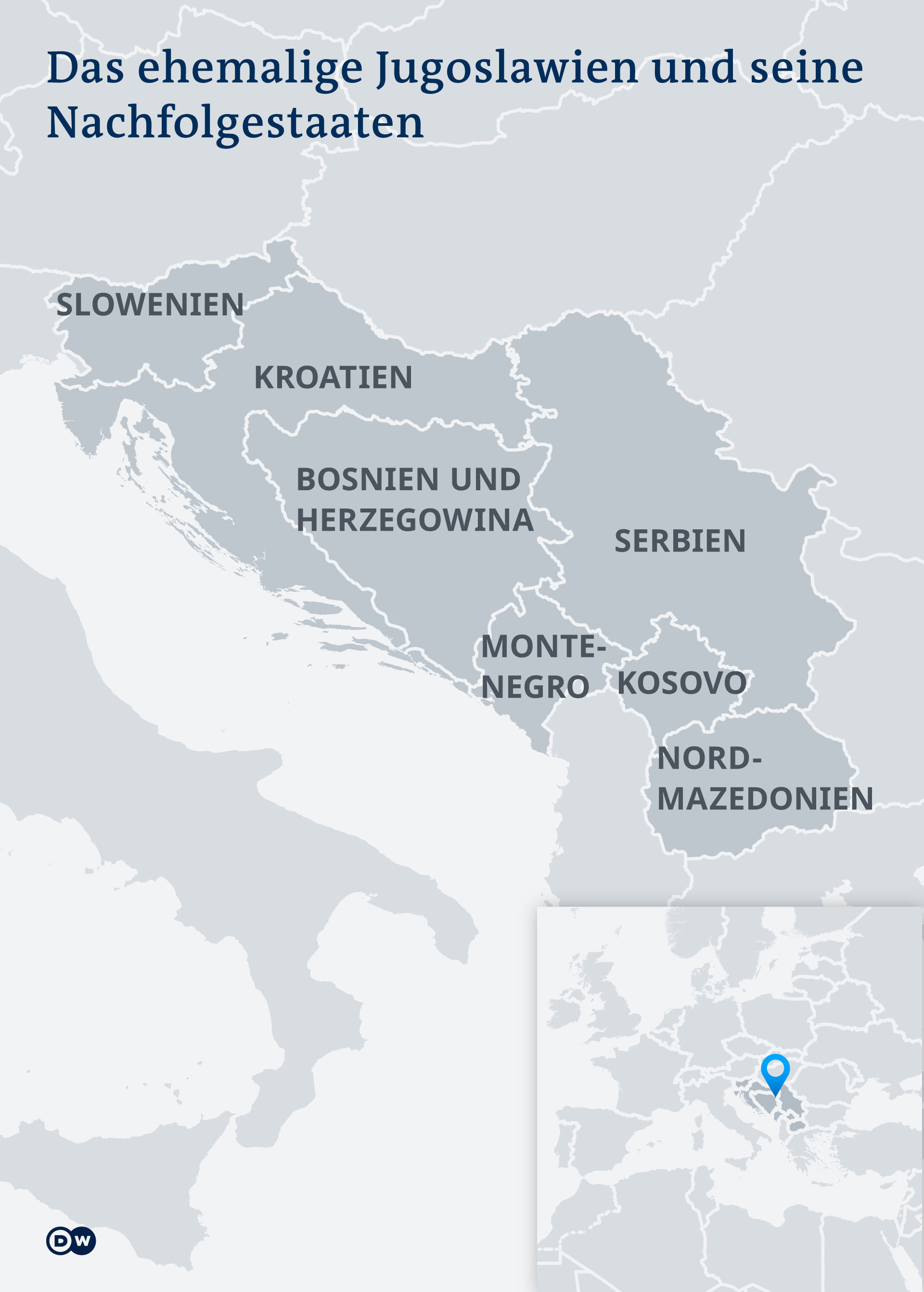 Karte ehemalige Jugoslawien DE